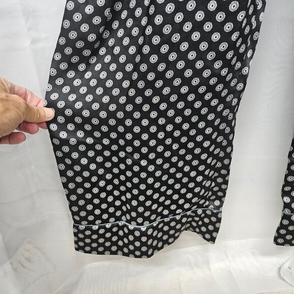 Zara Black Gray Geometric Sleeveless Jumpsuit Wide Leg Boho S/M - Picture 5 of 12